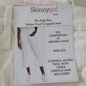 Skinnygirl High Rise Button Front Cropped Jean